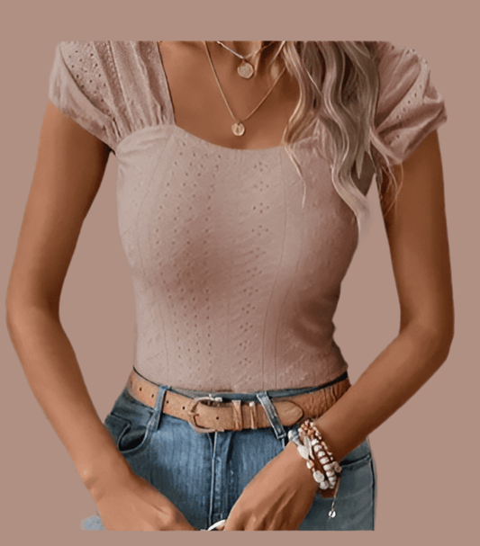 Square Neck Top Pink