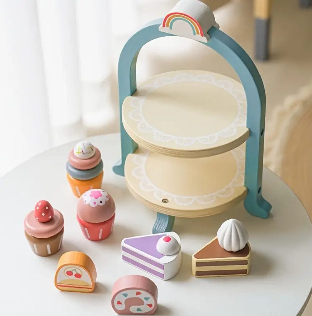 Wooden Afternoon Tea Set