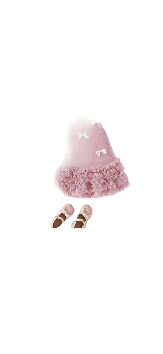 Pink Spring Dress with Bows