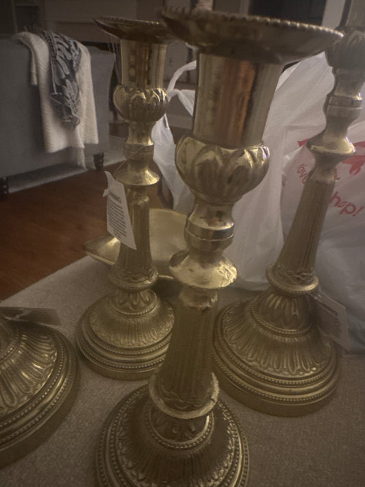 Medium Traditional Gold Candlestick