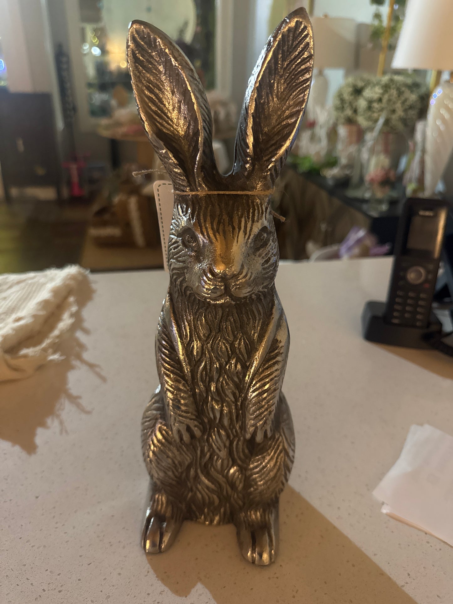 Tall Pewter Bunny