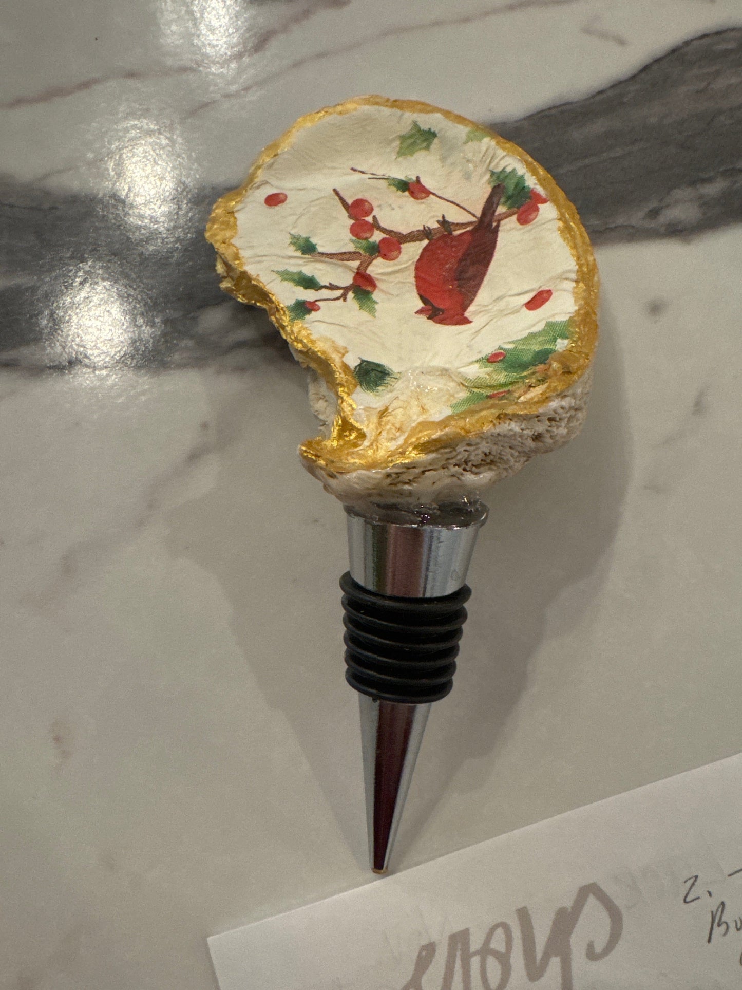 Large Oyster Shell Bottle Stopper