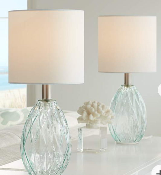 Blue/Green Glass Lamps