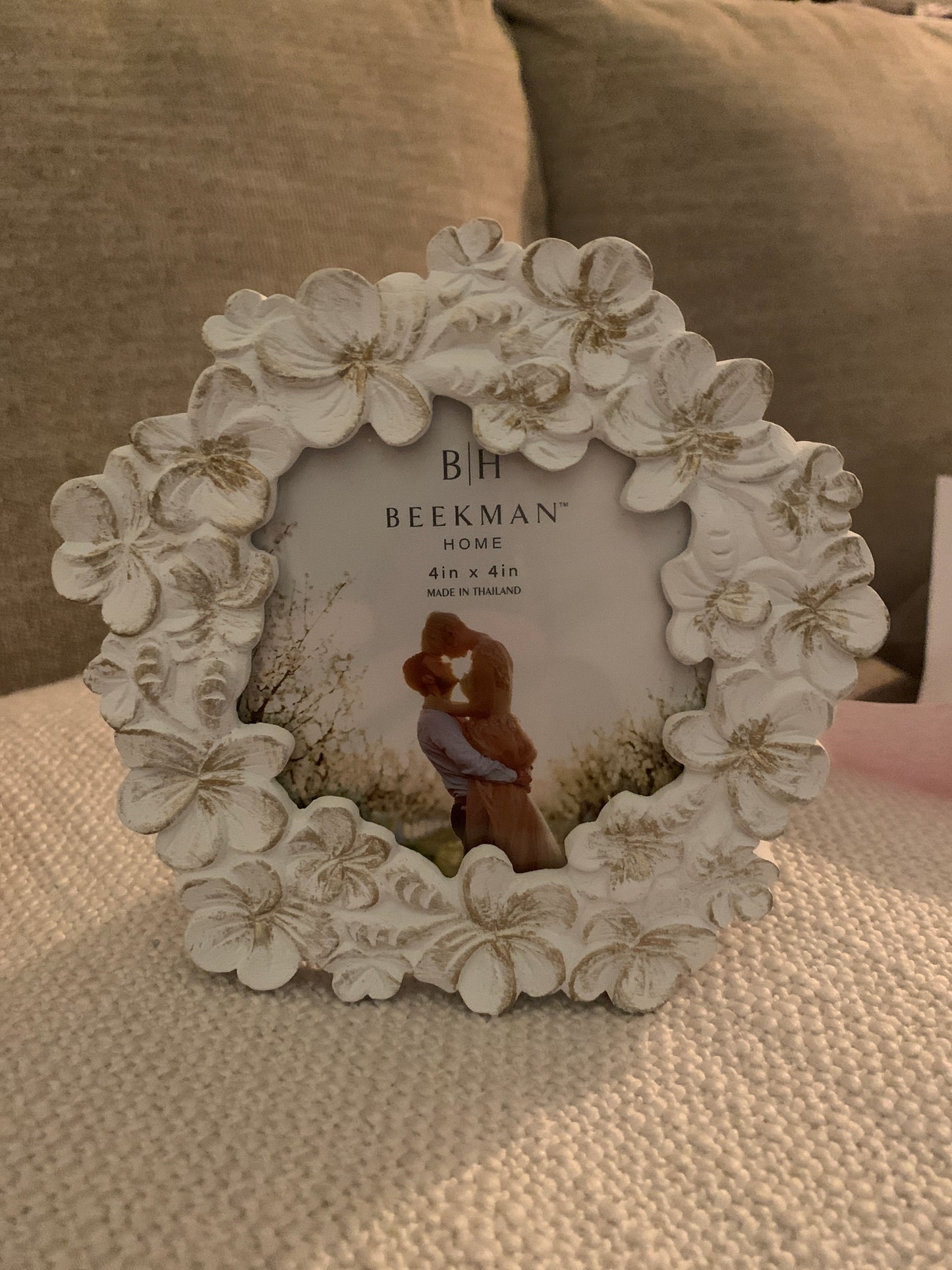 White Flowers Picture Frame
