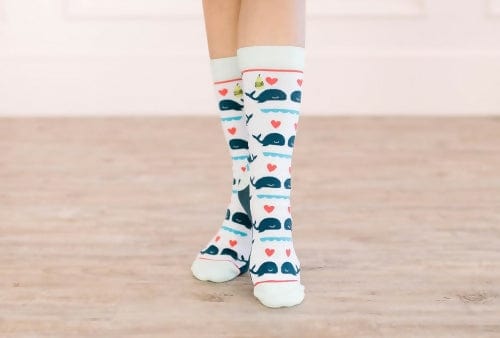 Optimized-Whale you be mine Socks - Womens Valentine's Day Socks - Life is Socks