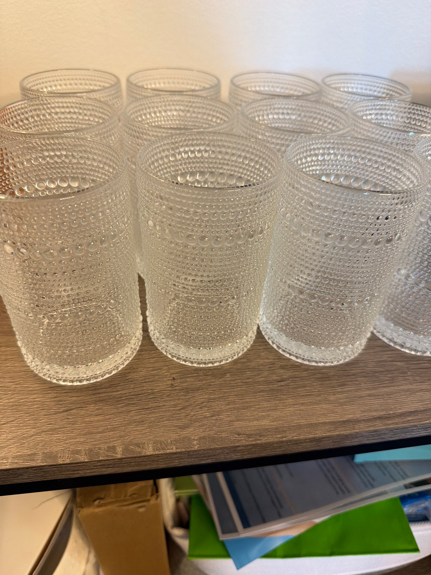 Hobnail Clear Glasses
