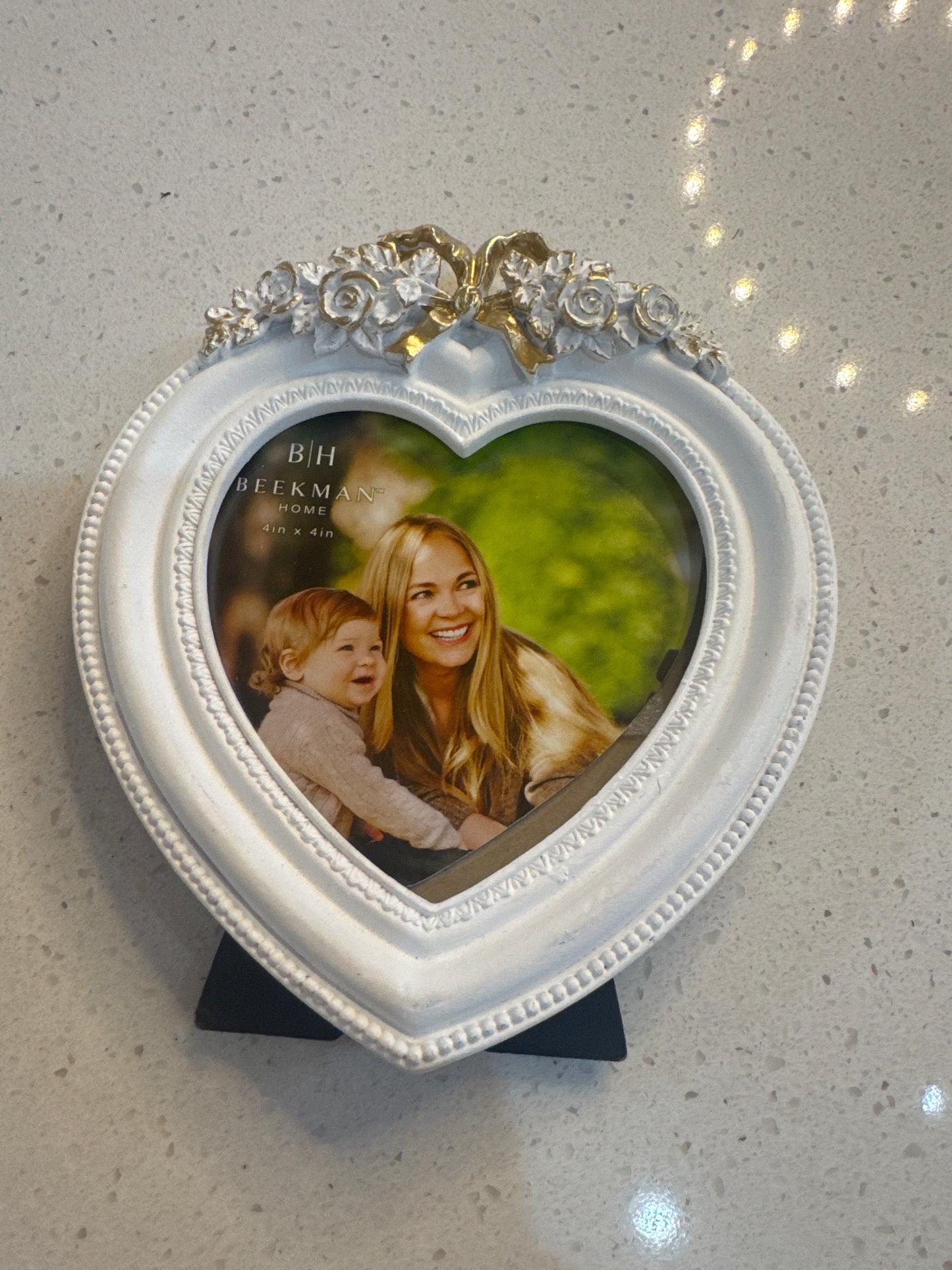 Heart White & Gold Frame