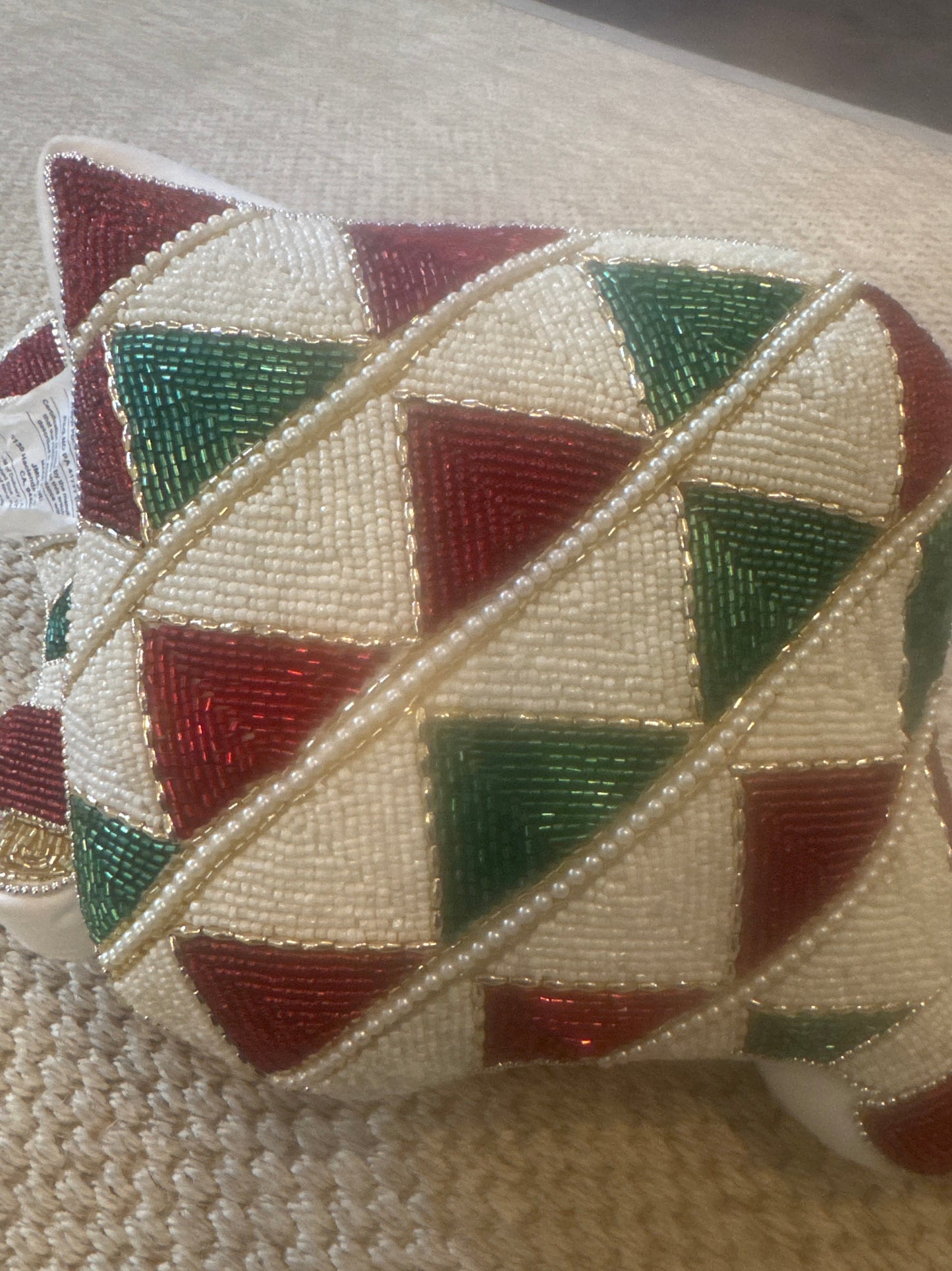 Beaded Ornament Pillow