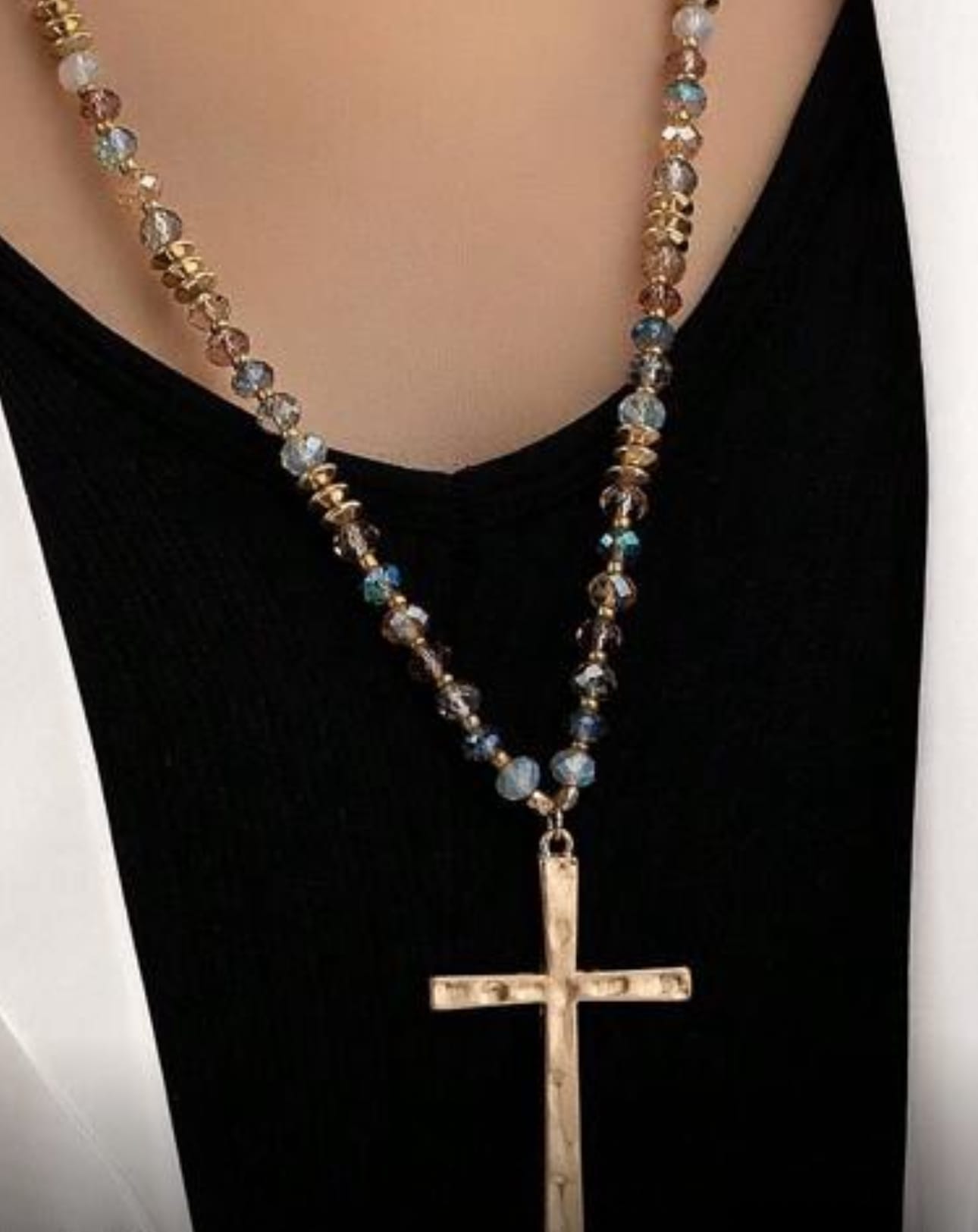 Beaded Cross Necklace