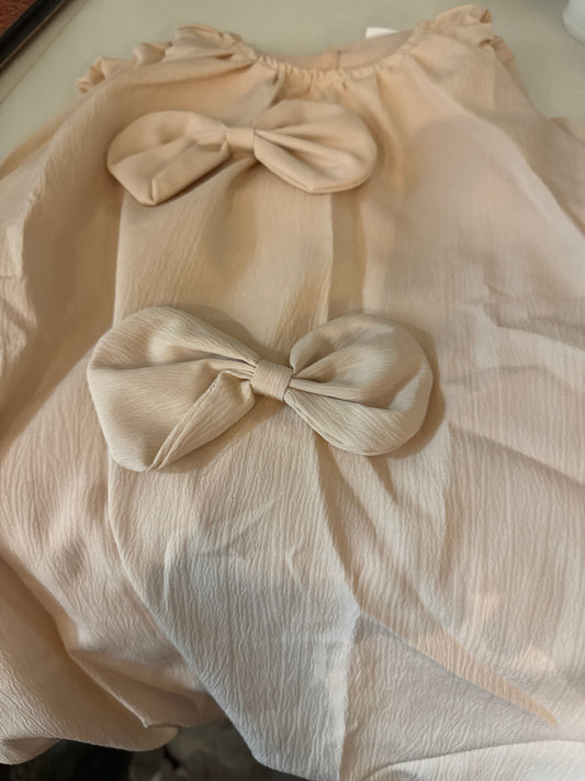 Bubble Bow Dress Pink