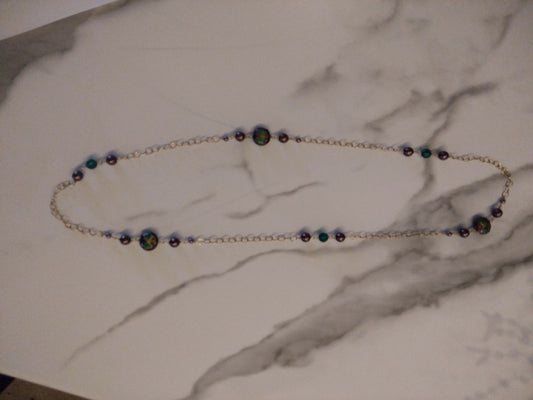 Necklace with Coisania and Pearls