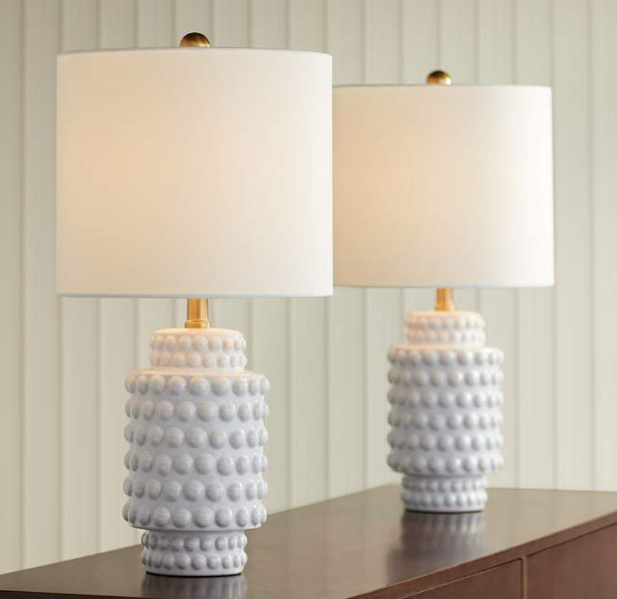 Hobnail White Ceramic
