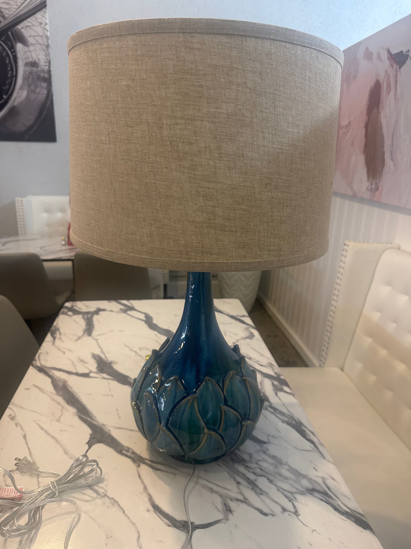 Ceramic Blue Kenya Flower