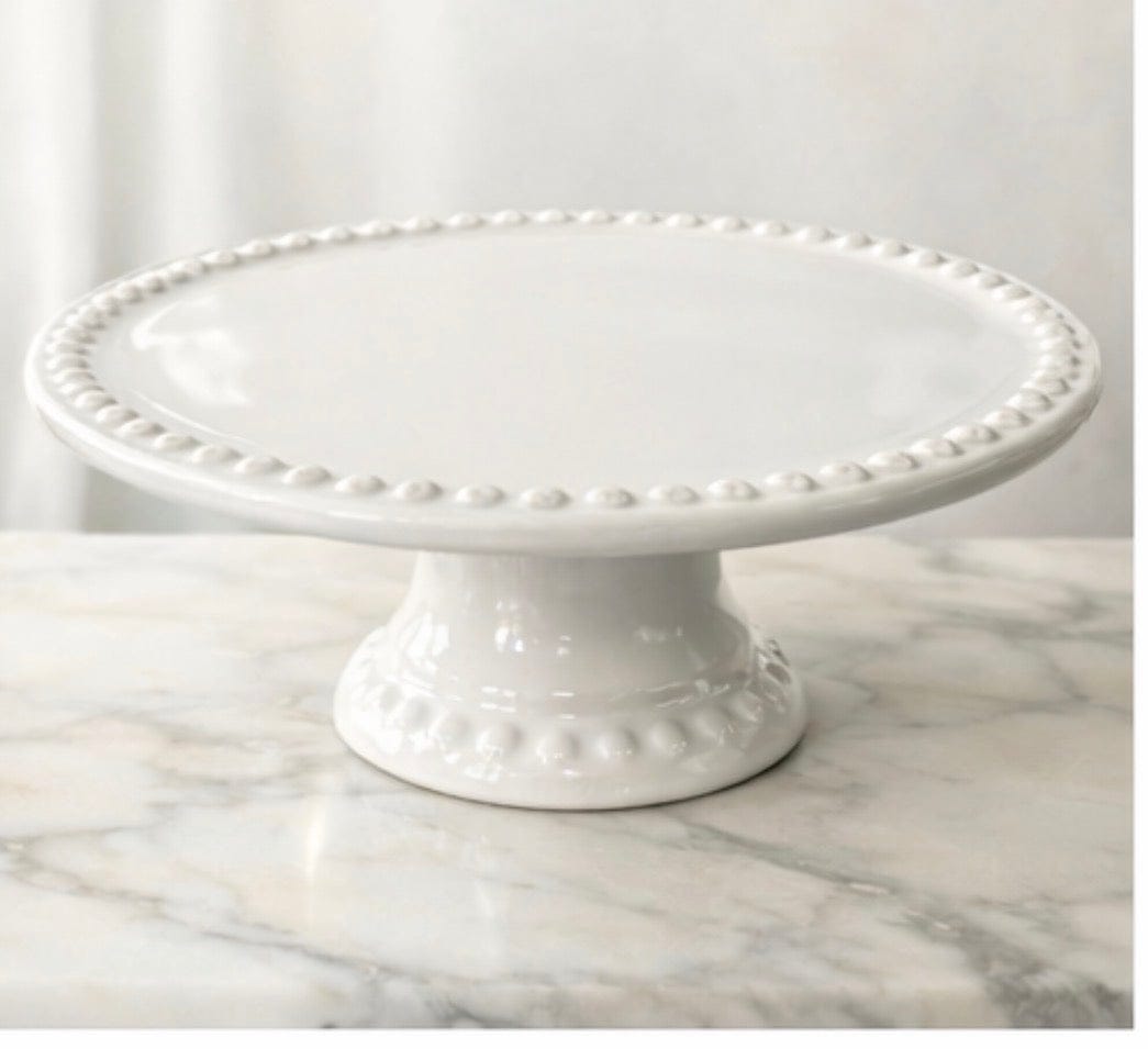 Ceramic Beaded Cake Plate