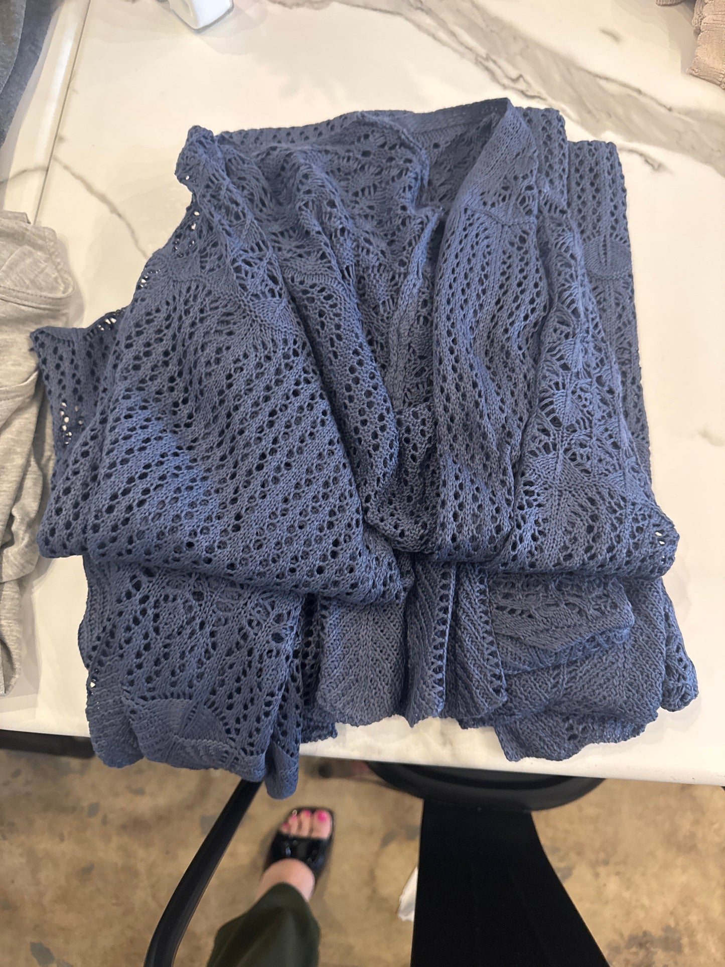 Blue Knit Summer Cardigan