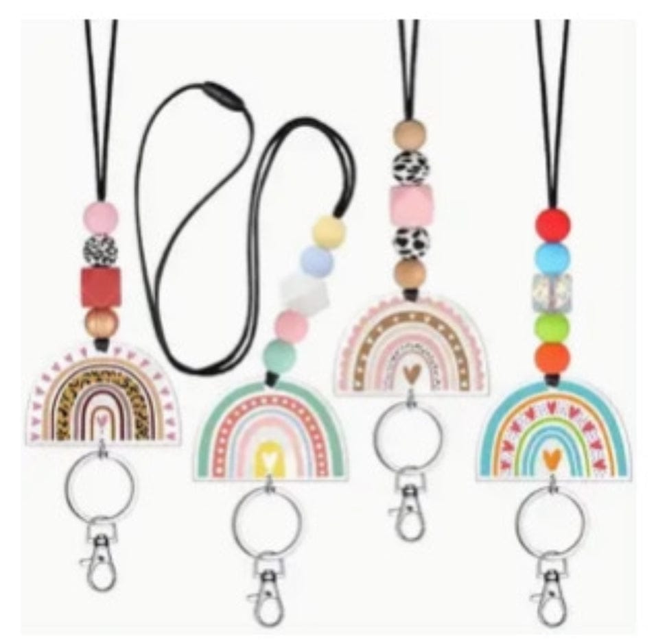 4pcs Teacher Lanyards for ID Badges