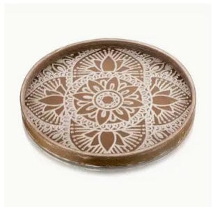 Wooden Round Decorative Tray