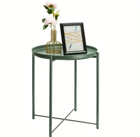 Metal Green Side Table
