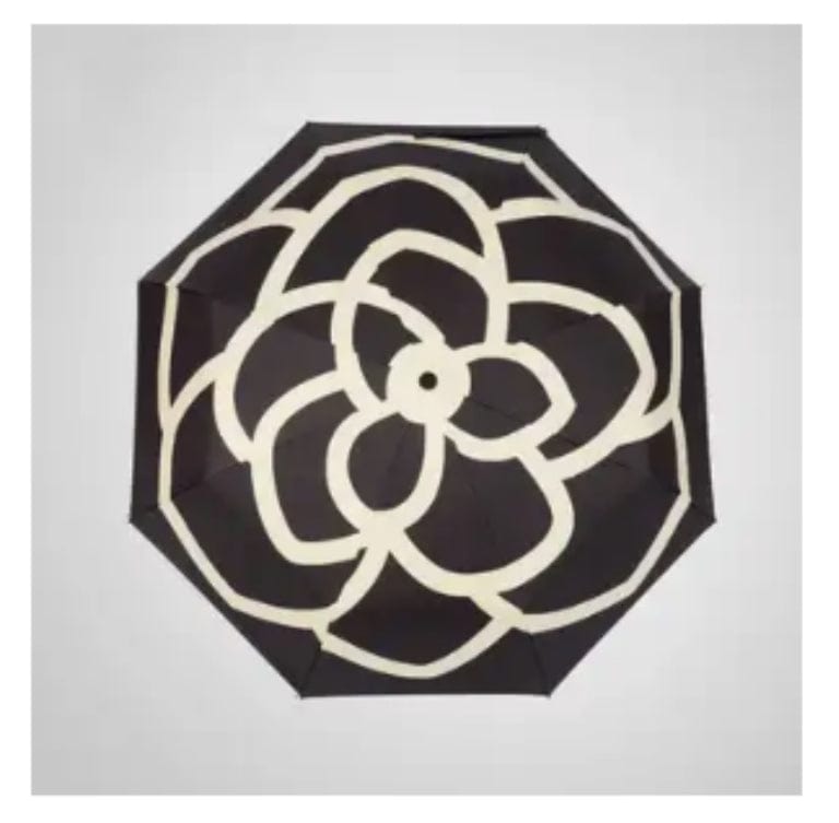 Compact Umbrella w/ Floral Design