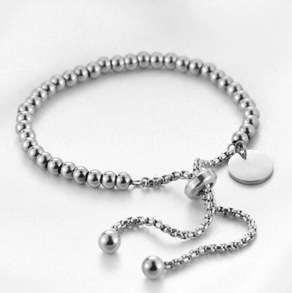Silver Beaded Bracelet