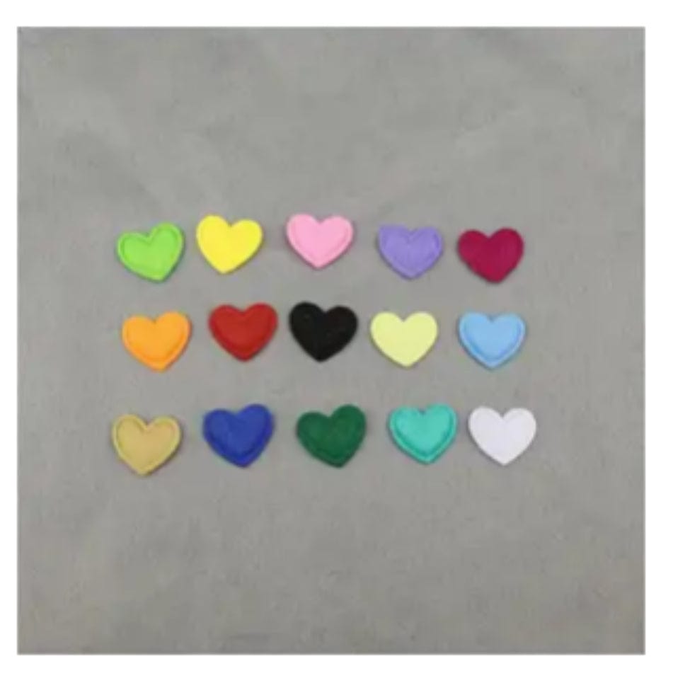 200pc Colored Hearts