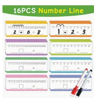 16 pc 0-20 Dry Erase Number Line Chart