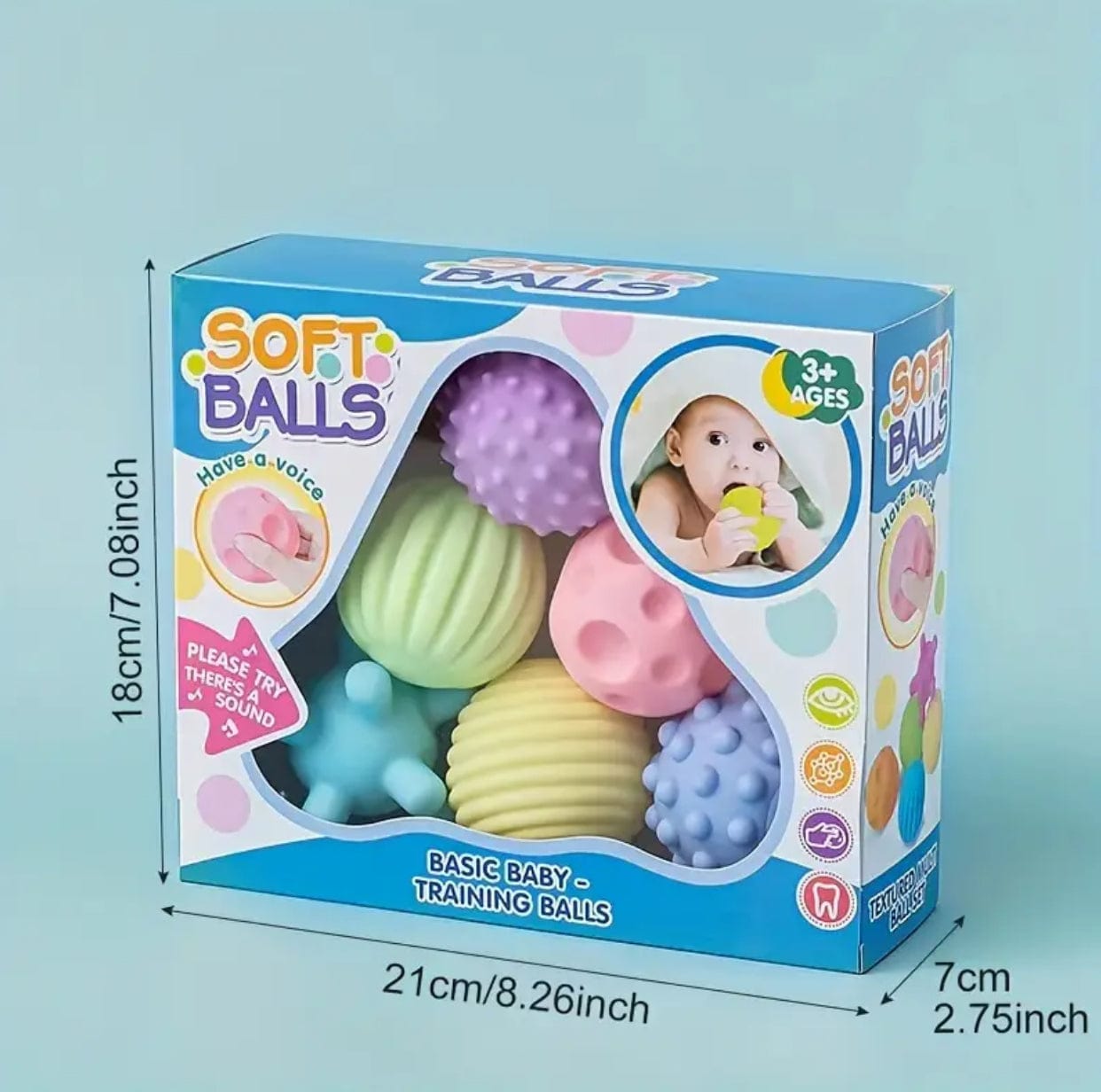Soft Rubber Balls for Infants and Toddlers