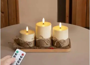 Votive Remote Floral candle set