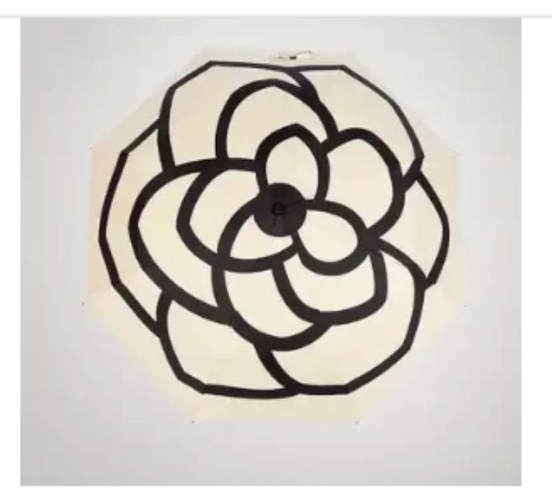 Compact Umbrella w/ Floral Design