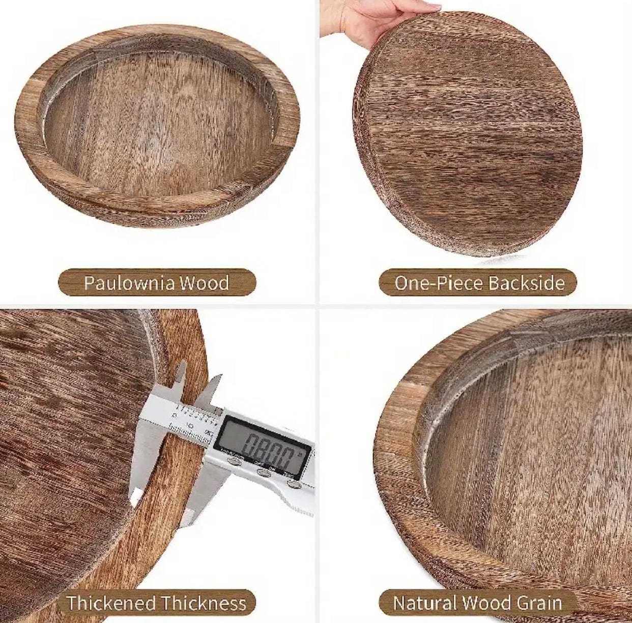 Rustic Wood Decorative Tray