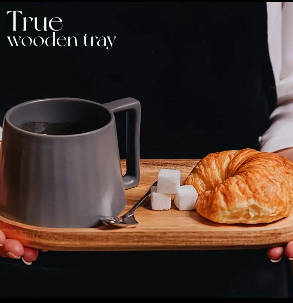 1pc Long Wooden Tray