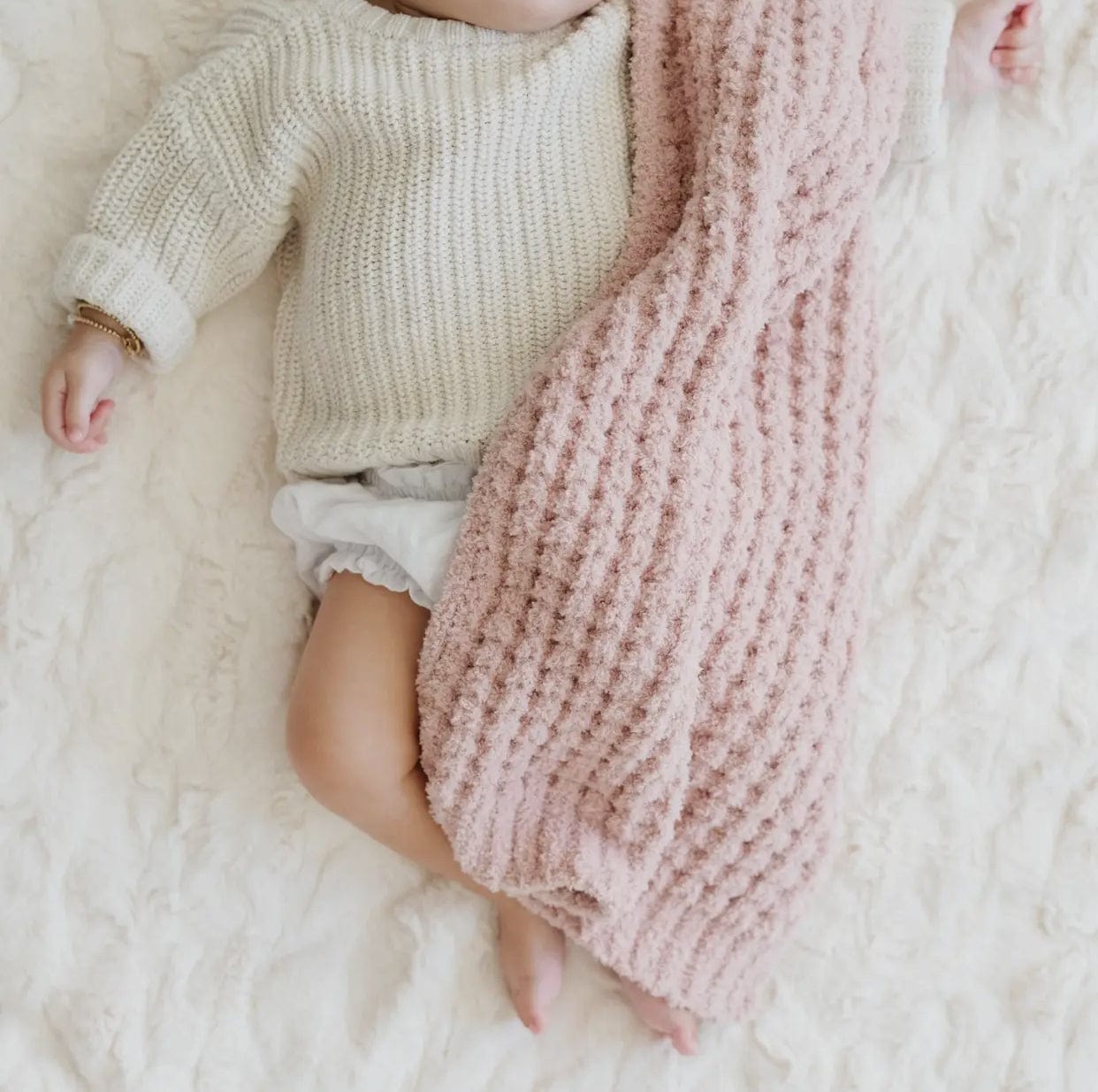 Waffle Knit Mini Blanket