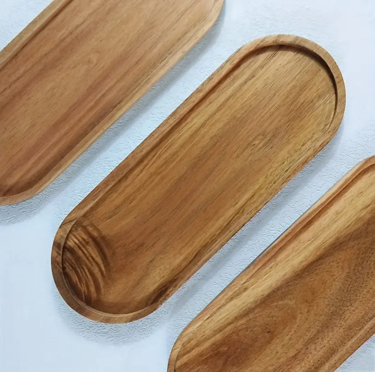 1pc Long Wooden Tray