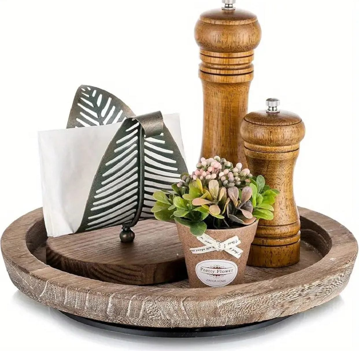 Rustic Wood Decorative Tray