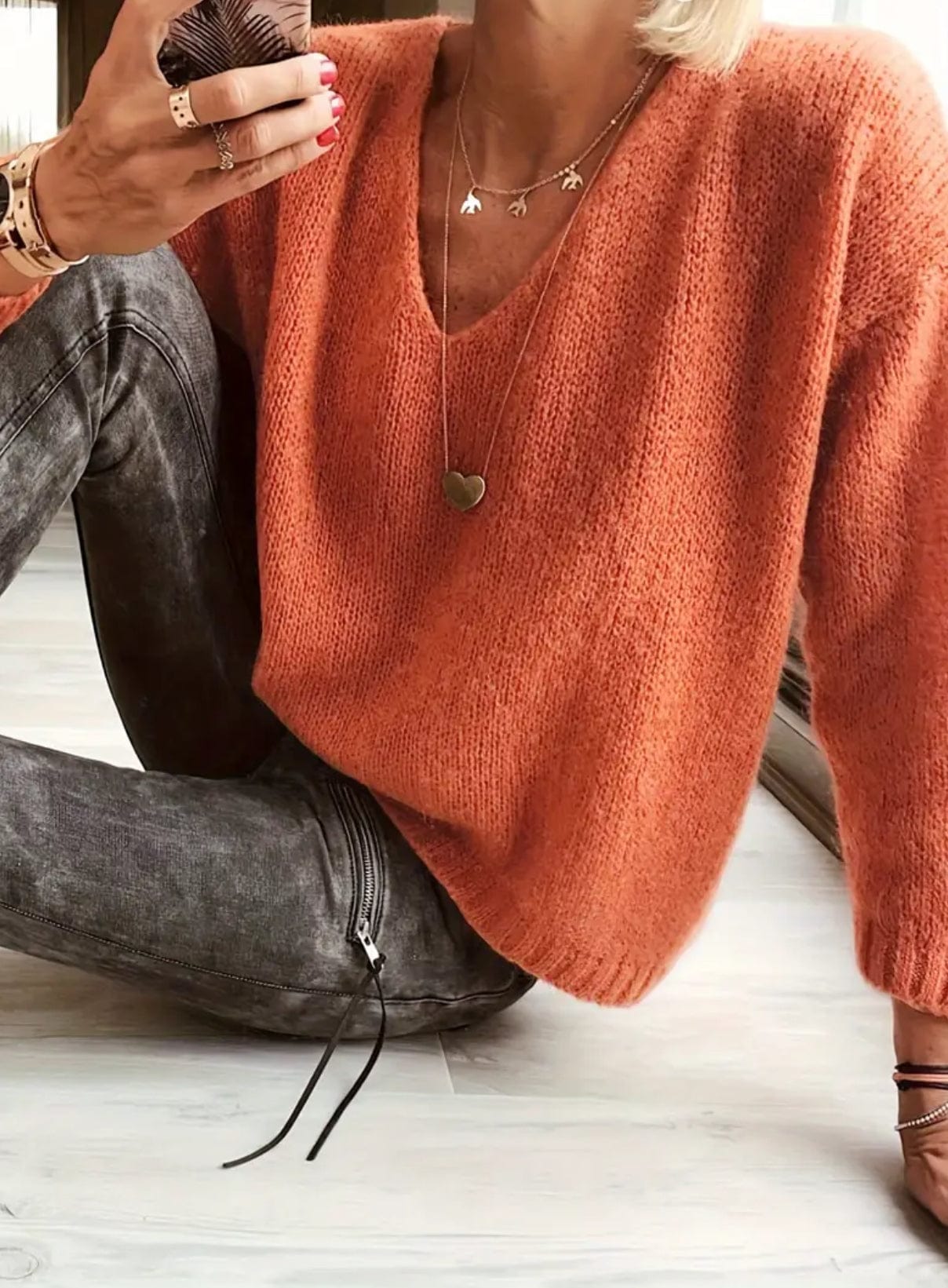 Simple V-Neck Sweater