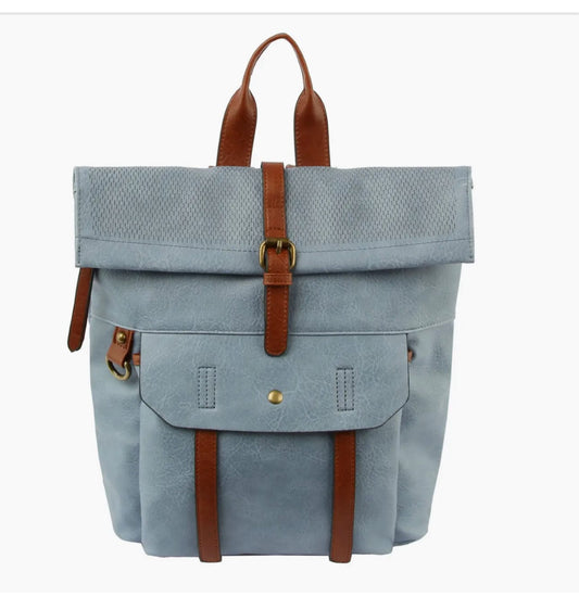 Backpack purse blue