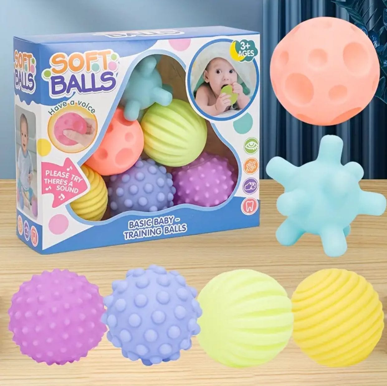 Soft Rubber Balls for Infants and Toddlers