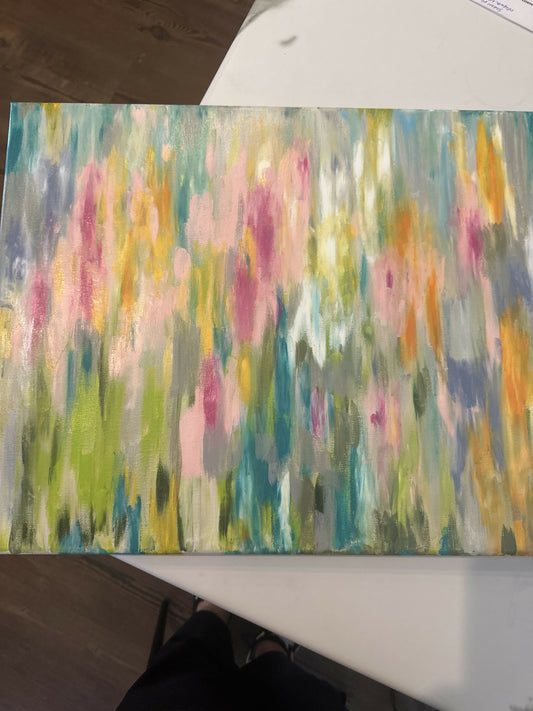 ‘Tulips in the Rainy Day’-Acrylic Painting 16x20