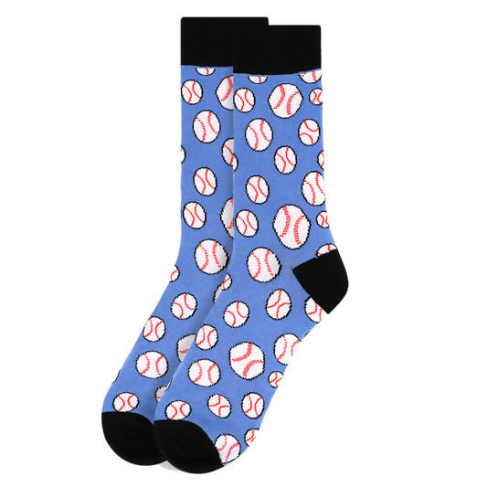 Mens Baseball Socks Blue Socks Life is Socks Gift for Men Gift for Baseball Player Baseball Gift