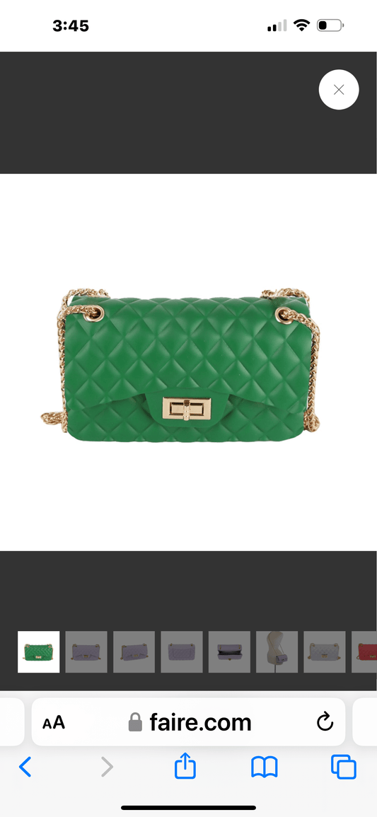 Small Leather Clutch Green