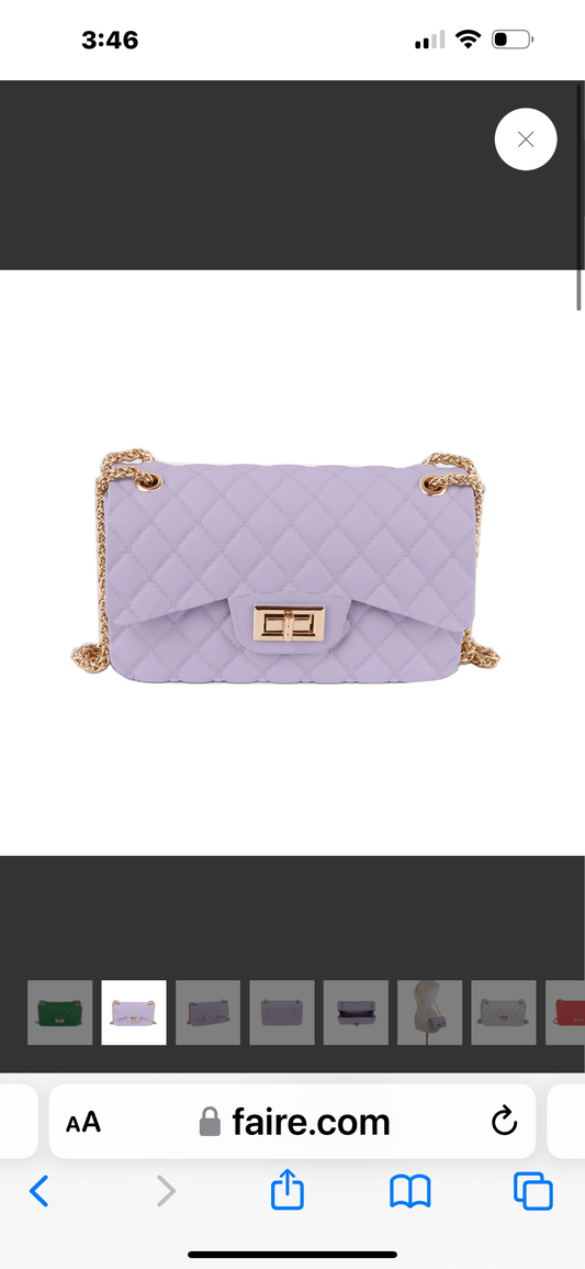 Small Leather Clutch Lavender