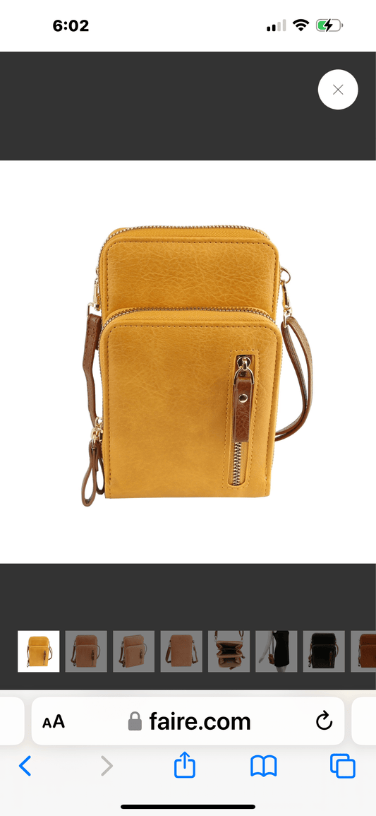 Multi Pocket Crossbody - Mustard