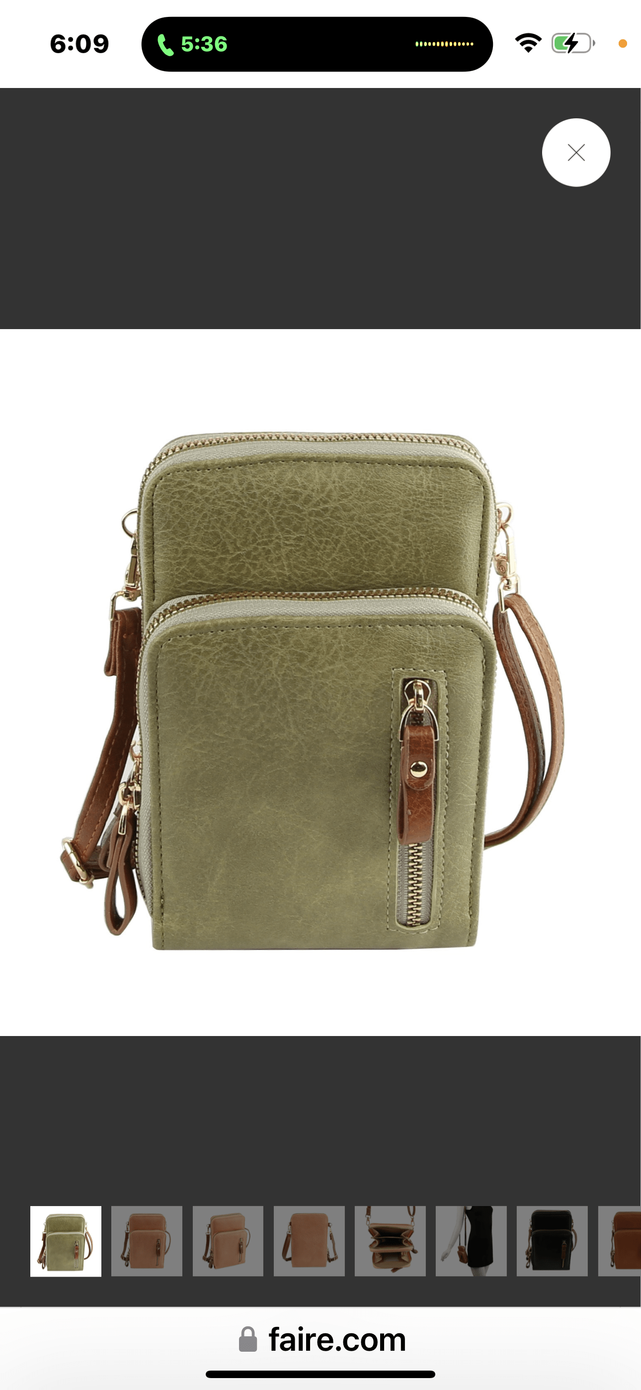 Multi Pocket Crossbody - Sage