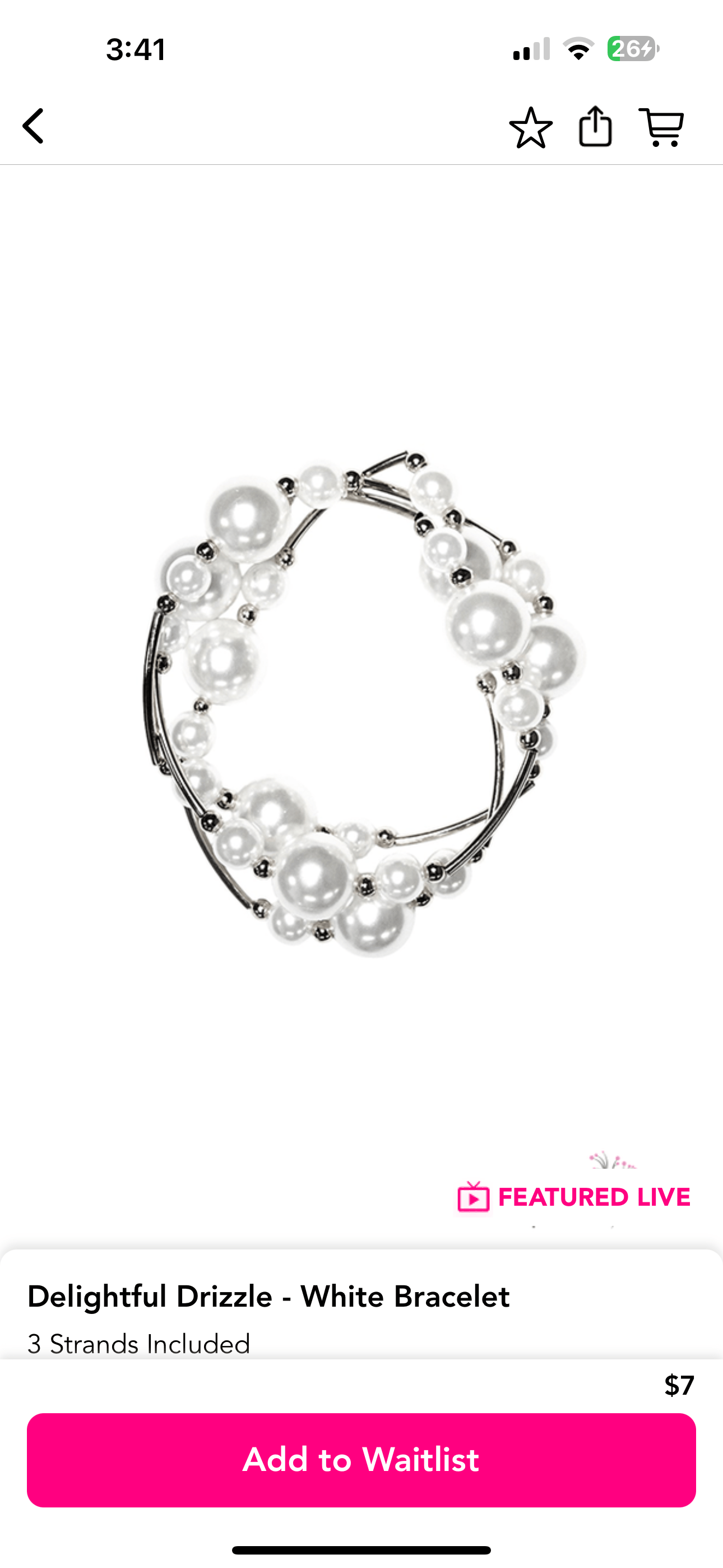 Metal and Pearl Three Bracelet Set