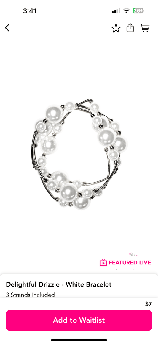Metal and Pearl Three Bracelet Set