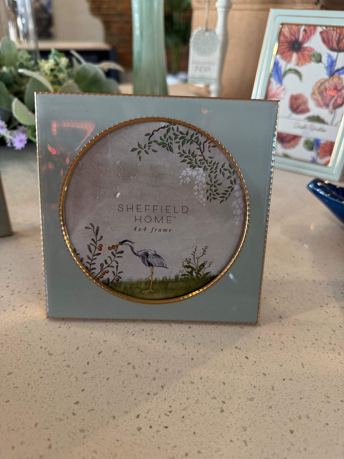 Carolina Blue Round Picture Frame