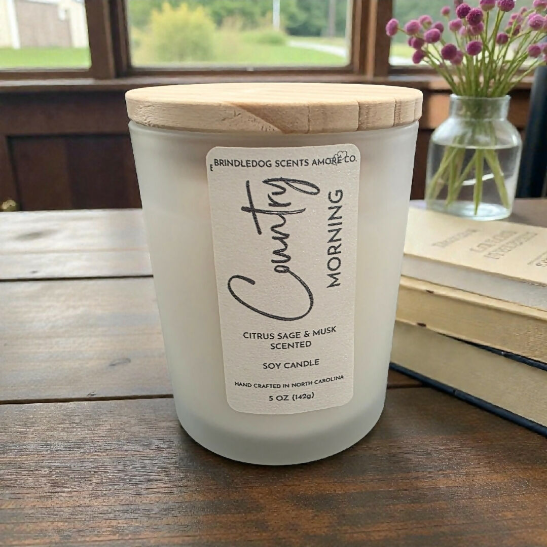 Country Morning 5oz Black Jar