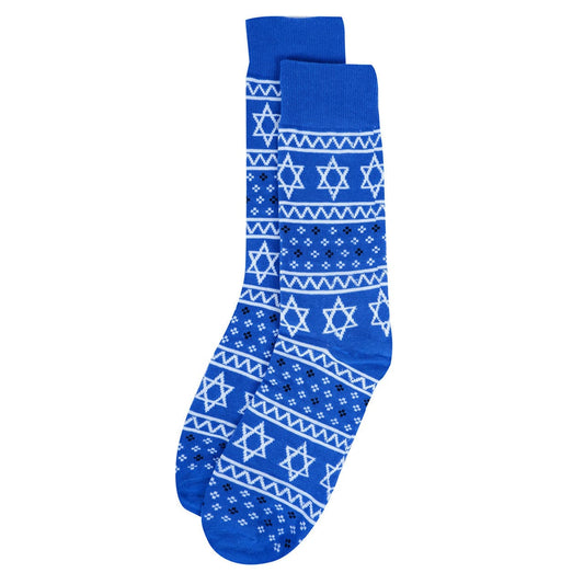 Mens Hanukkah Socks - Blue and White - Life is Socks