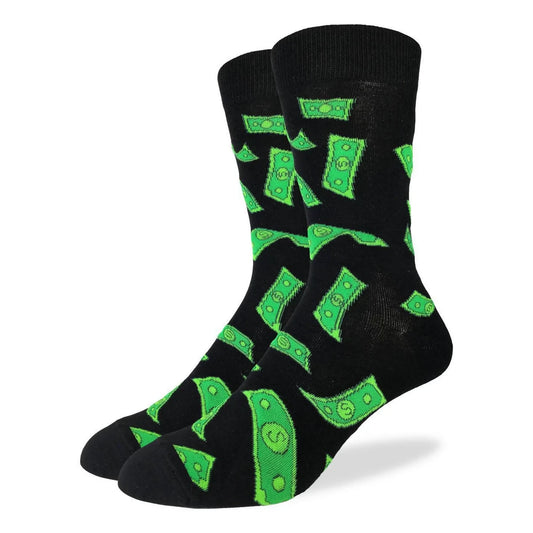 Mens Black Raining Money Socks Life is Socks