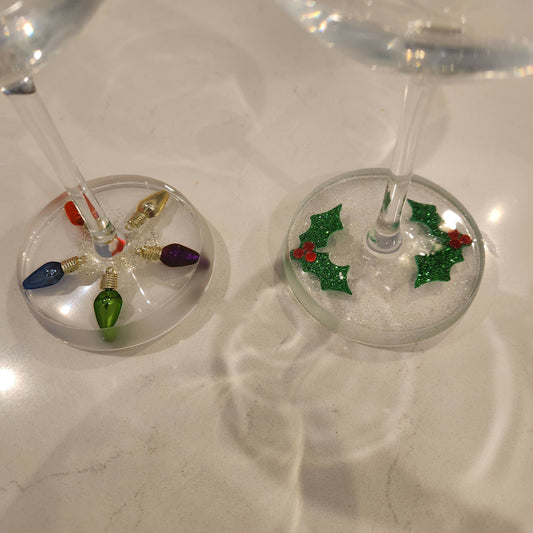 Xmas base wine glasses